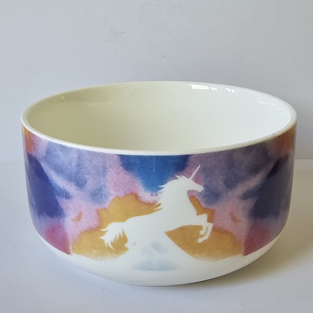 Ciroa Must Haves Fine Porcelain Bowl / Mug – Unicorn Design – 5.25" Diameter